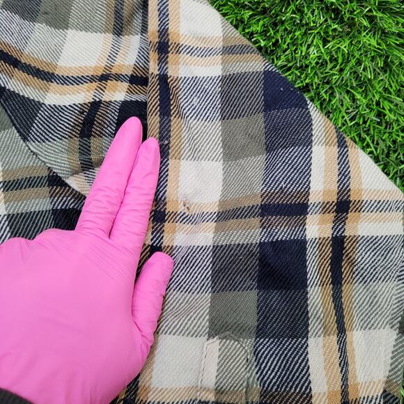 Vintage Ozark-Trail Button Shirt Medium 20x29 Shadow Plaid - Picture 10 of 16